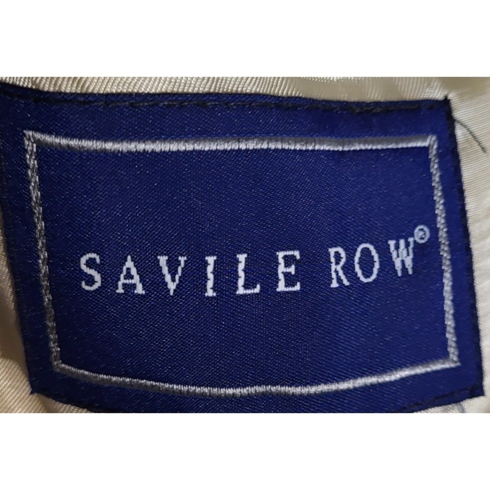 Macy's Savile Row 100% Silk Heathered Tweed Blazer Men's 40R Sand Beige 2 Button - Picture 3 of 16